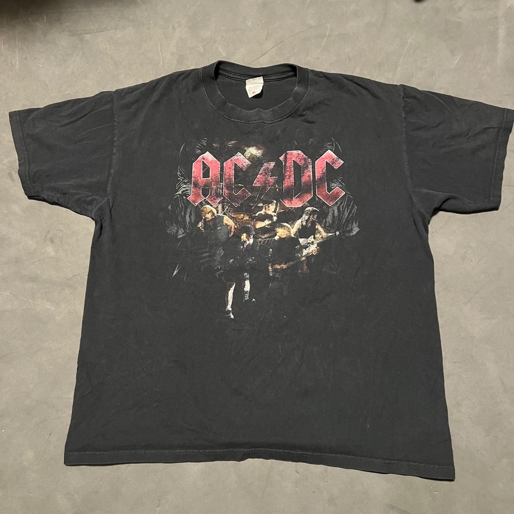 Anvil AC/DC T-Shirt Men XL Black Ice World Tour 2009 Graphic Tee